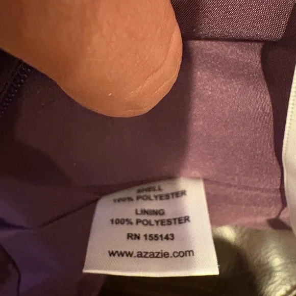 Azazie Purple Pleated Midi Dress - Picture 8 of 9